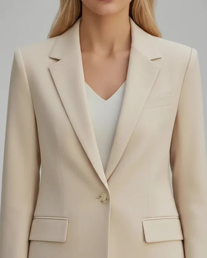 Lapel Collar One Button Blazer THE NICHOLE COLLECTION - Official Site