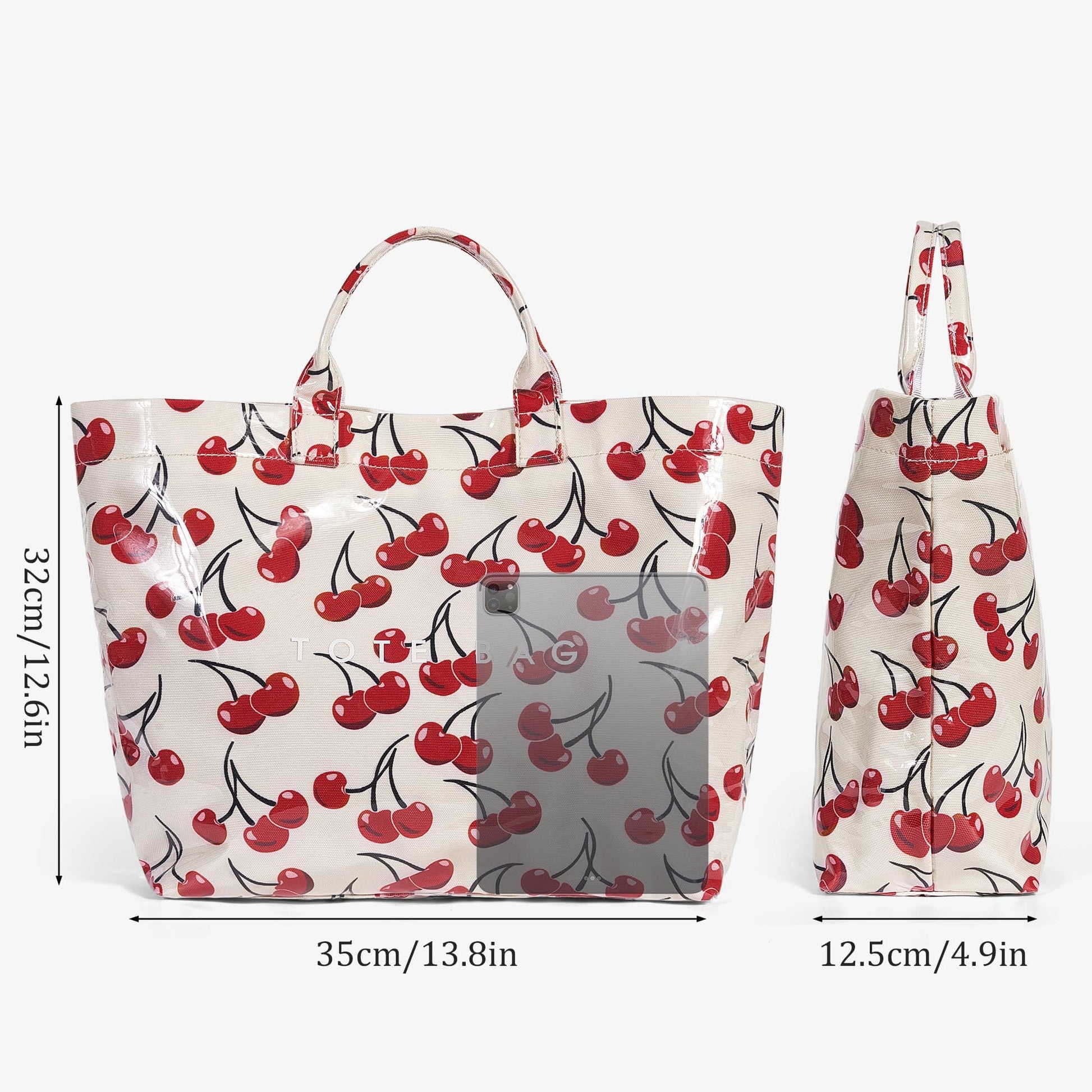 Large Letter Print Paper Tote Bag - Work & Travel The Nichole Collection - Official Site