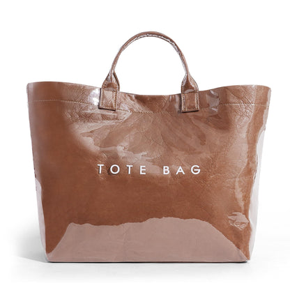 Large Letter Print Paper Tote Bag - Work & Travel The Nichole Collection - Official Site
