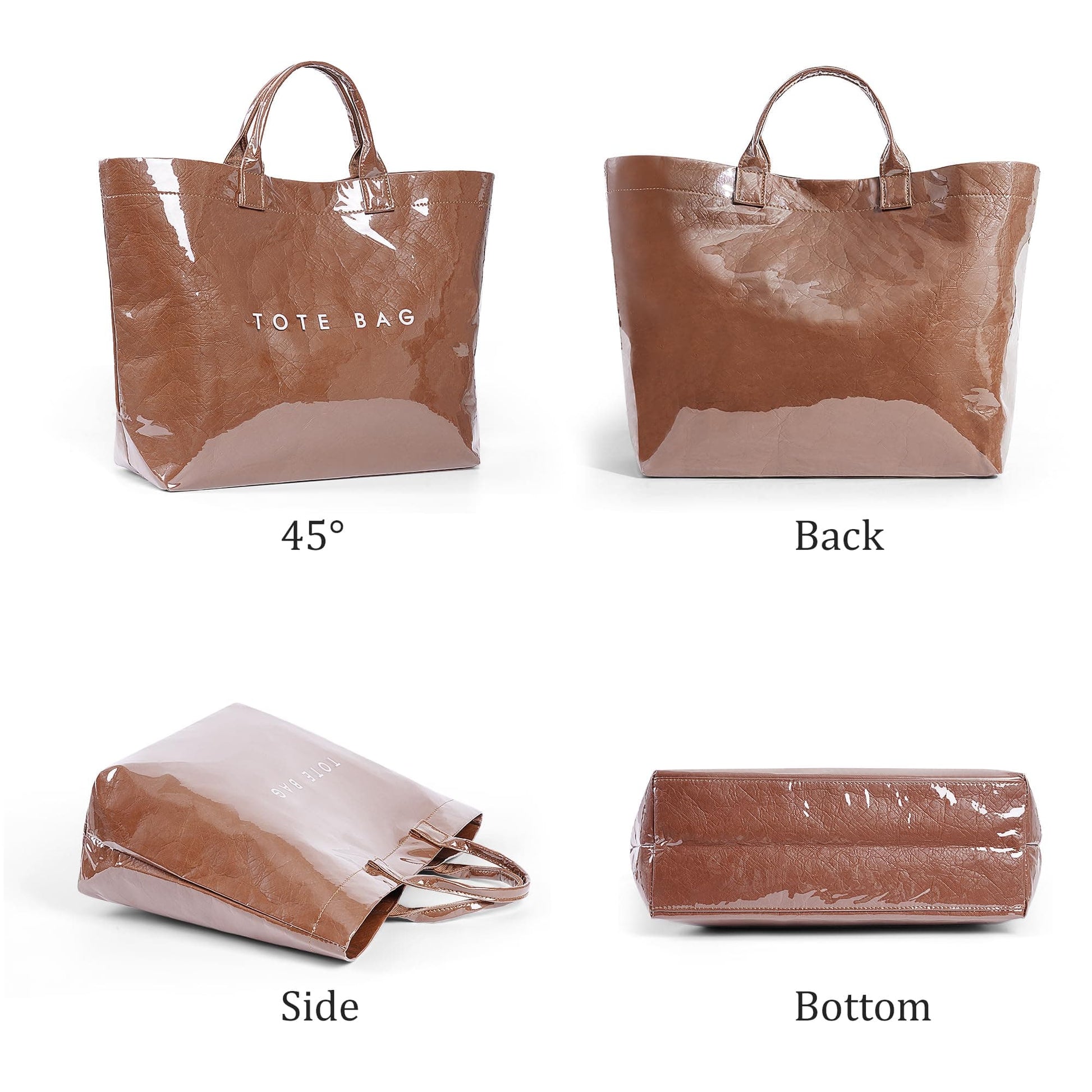 Large Letter Print Paper Tote Bag - Work & Travel The Nichole Collection - Official Site