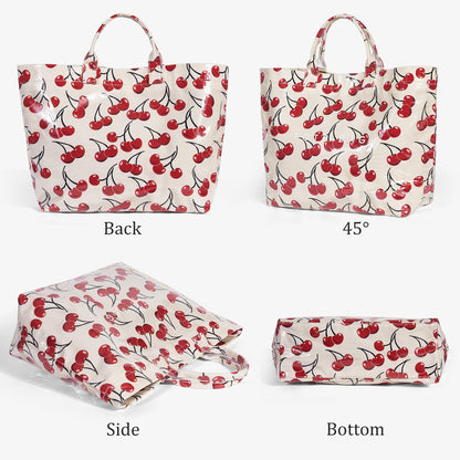 Large Letter Print Paper Tote Bag - Work & Travel The Nichole Collection - Official Site