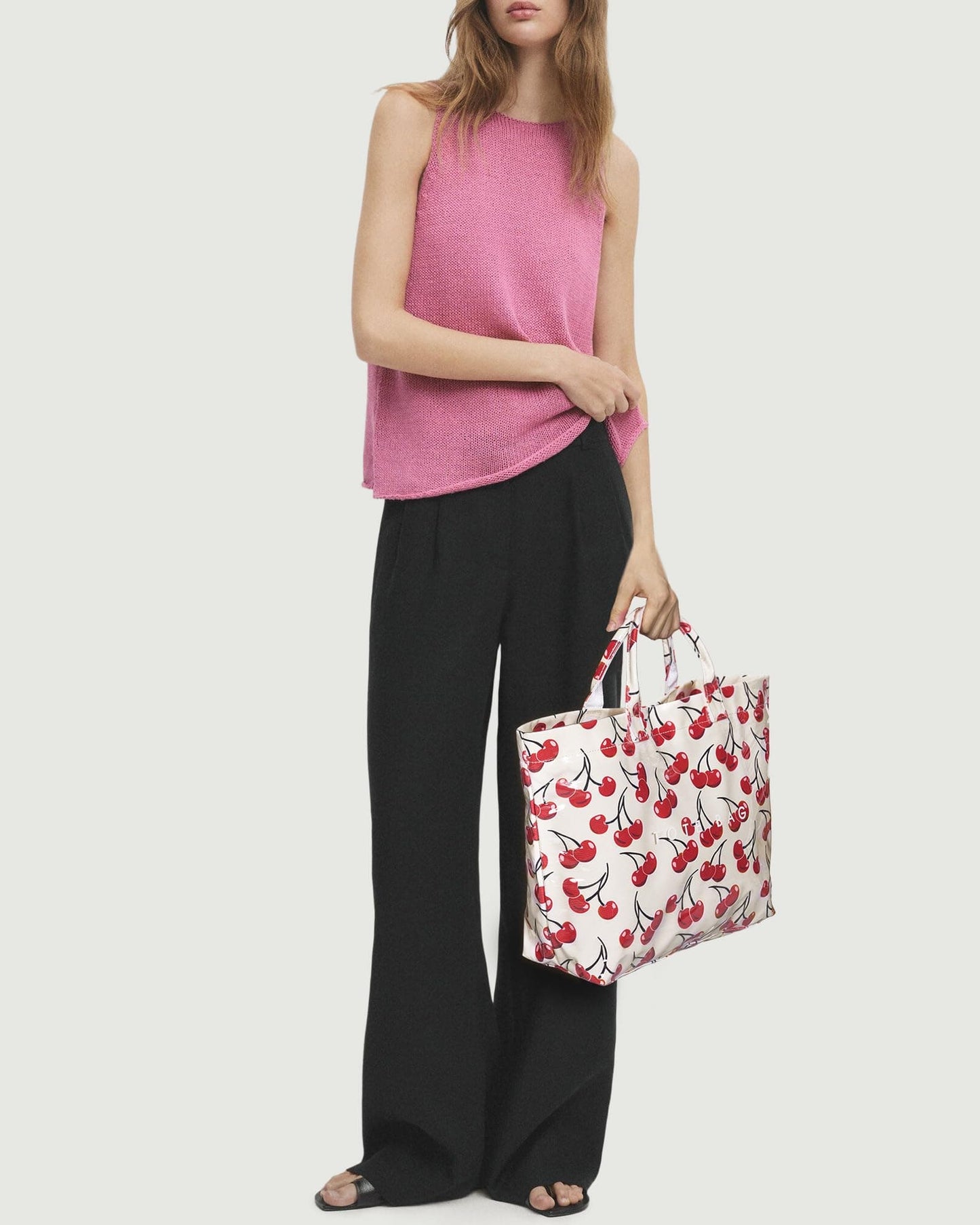 Large Letter Print Paper Tote Bag - Work & Travel The Nichole Collection - Official Site