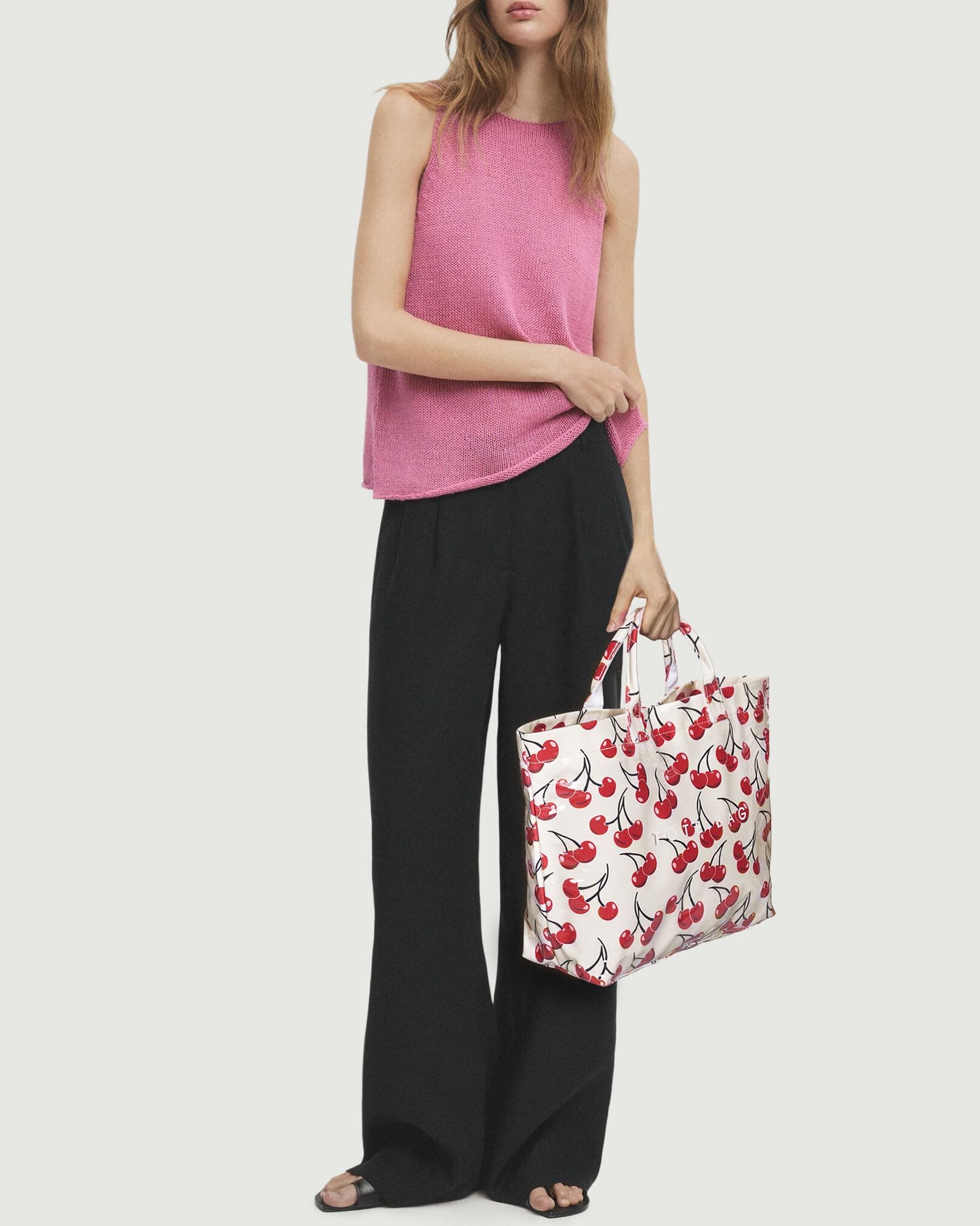 Large Letter Print Paper Tote Bag - Work & Travel The Nichole Collection - Official Site