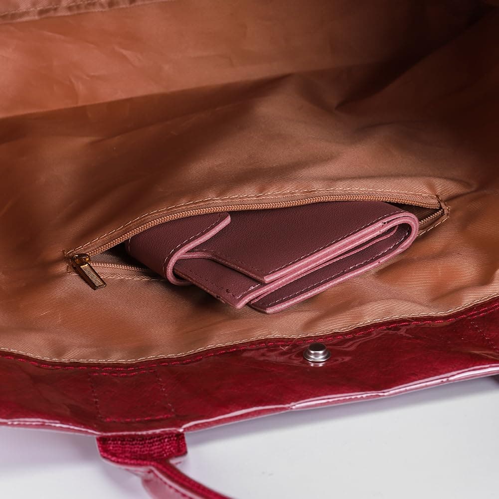 Large Letter Print Paper Tote Bag - Work & Travel The Nichole Collection - Official Site