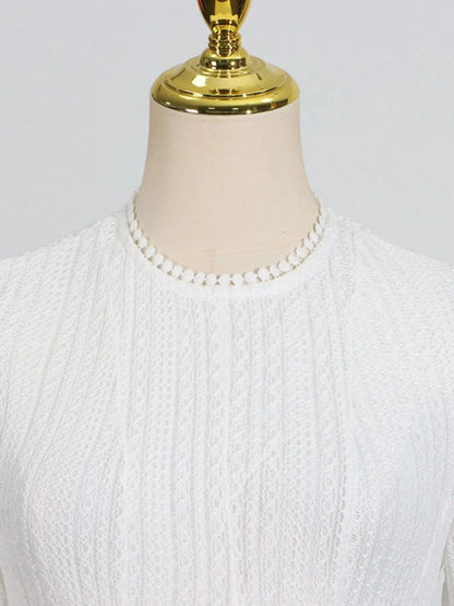 Layered Round Neck Long Sleeve Dress Dresses The Nichole Collection