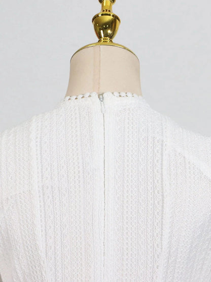 Layered Round Neck Long Sleeve Dress Dresses The Nichole Collection