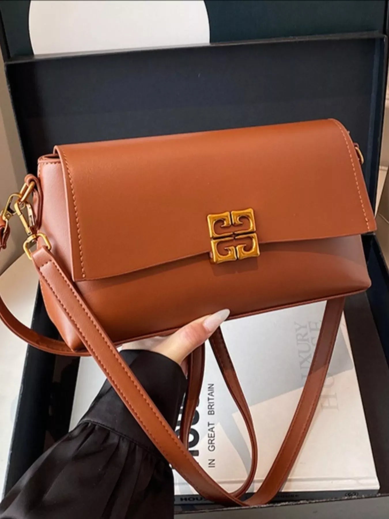 Leather Flap Crossbody Bag The Nichole Collection