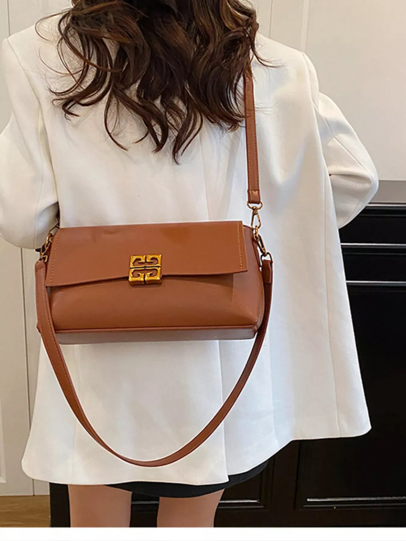 Leather Flap Crossbody Bag The Nichole Collection