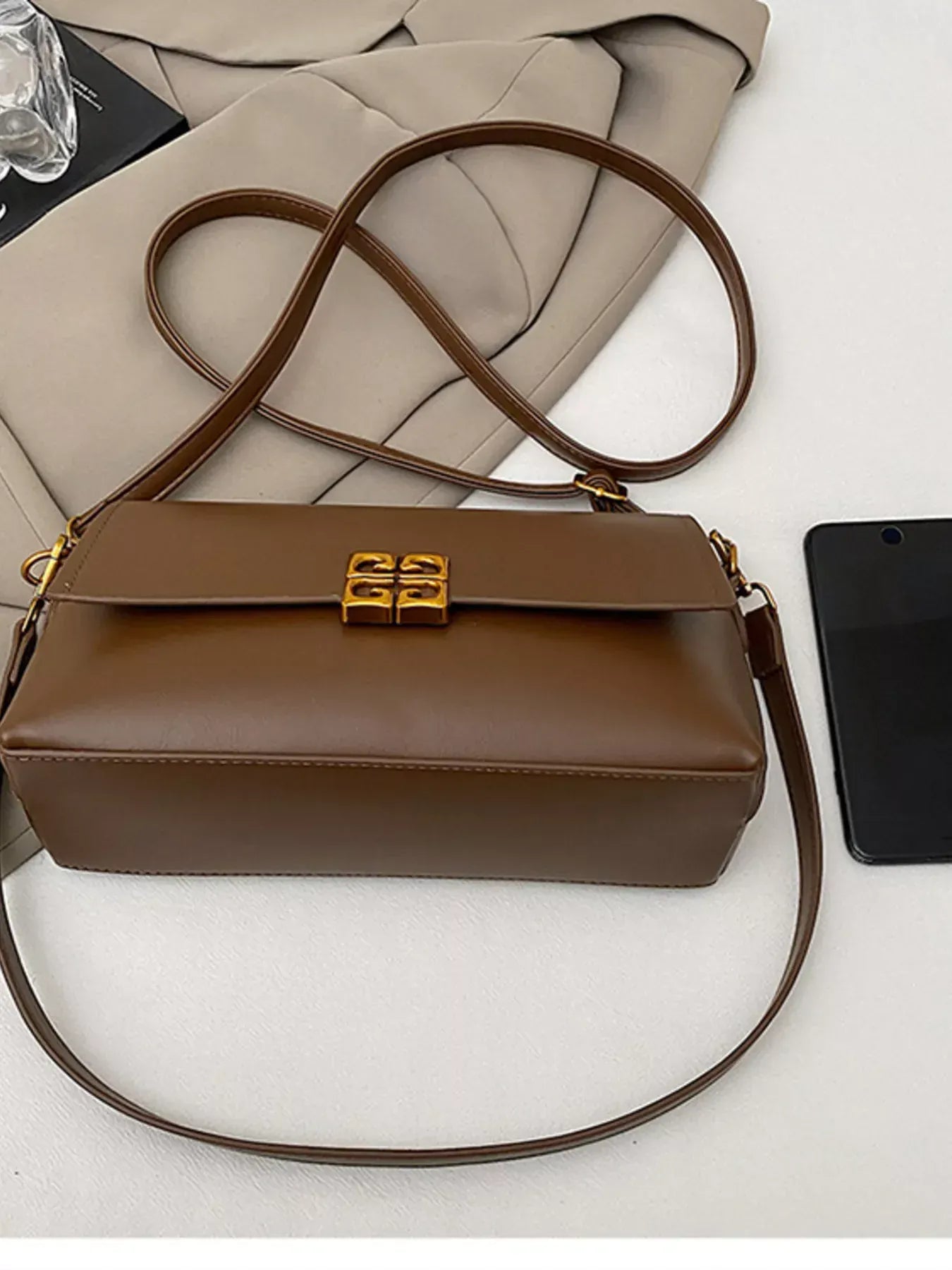 Leather Flap Crossbody Bag The Nichole Collection