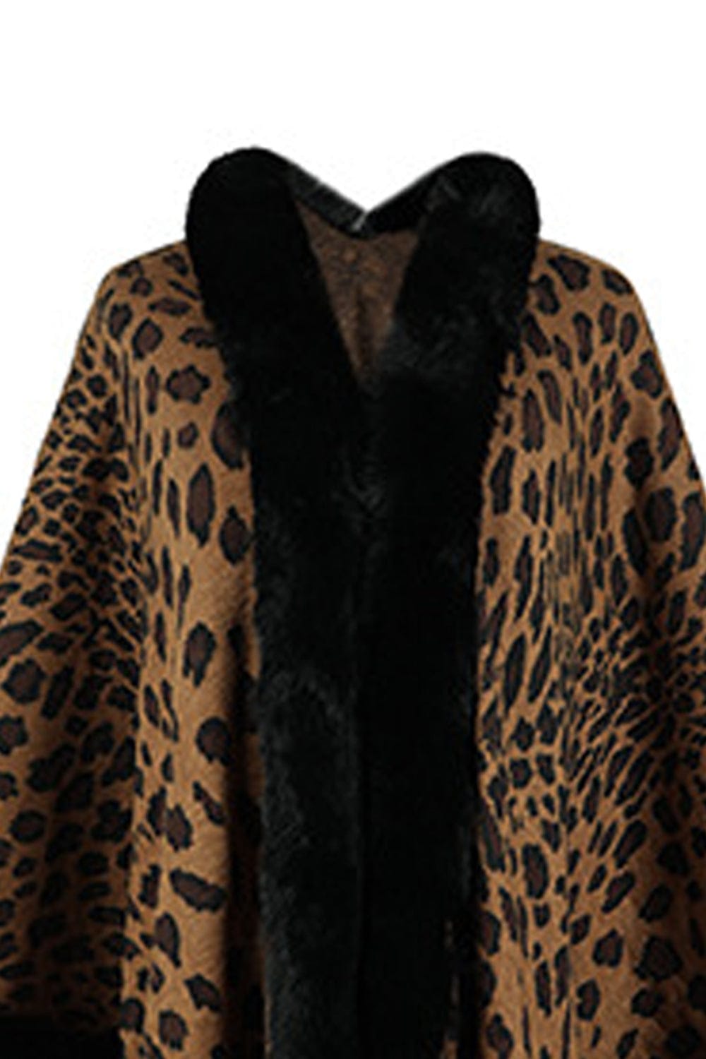 Leopard Open Front Poncho Poncho The Nichole Collection