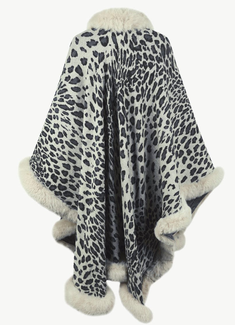 Leopard Open Front Poncho Poncho The Nichole Collection