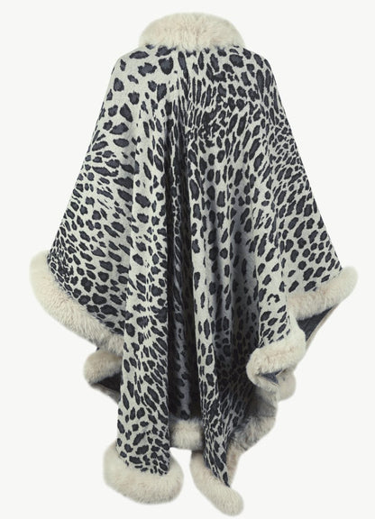 Leopard Open Front Poncho Poncho The Nichole Collection