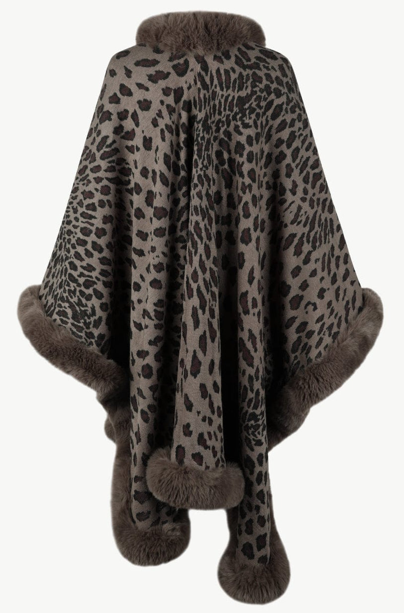 Leopard Open Front Poncho Poncho The Nichole Collection