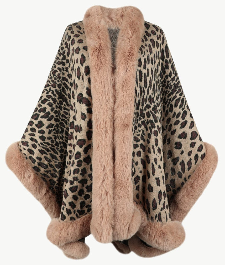 Leopard Open Front Poncho Poncho The Nichole Collection