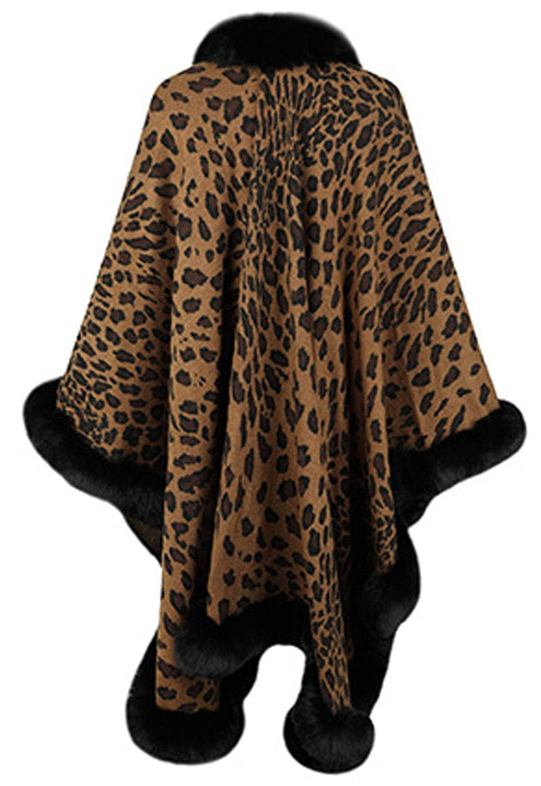 Leopard Open Front Poncho Poncho The Nichole Collection