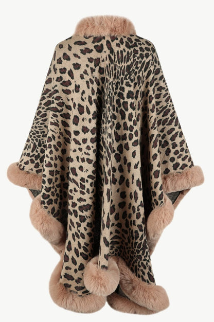 Leopard Open Front Poncho Poncho The Nichole Collection