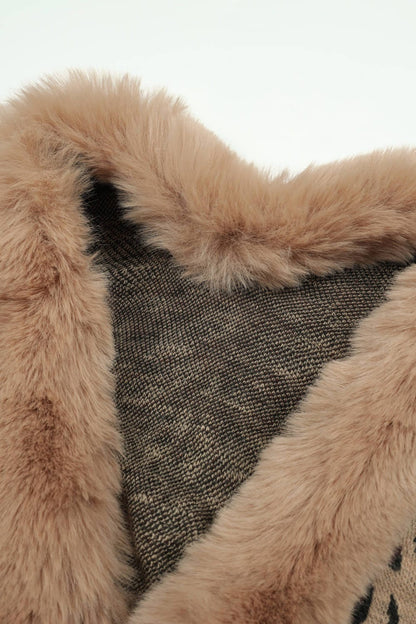 Leopard Open Front Poncho Poncho The Nichole Collection