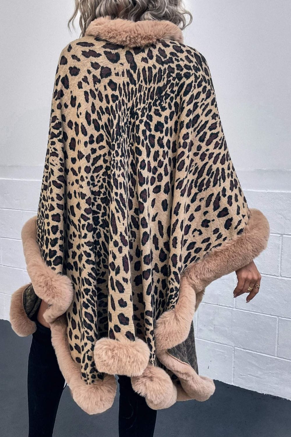 Leopard Open Front Poncho Poncho The Nichole Collection