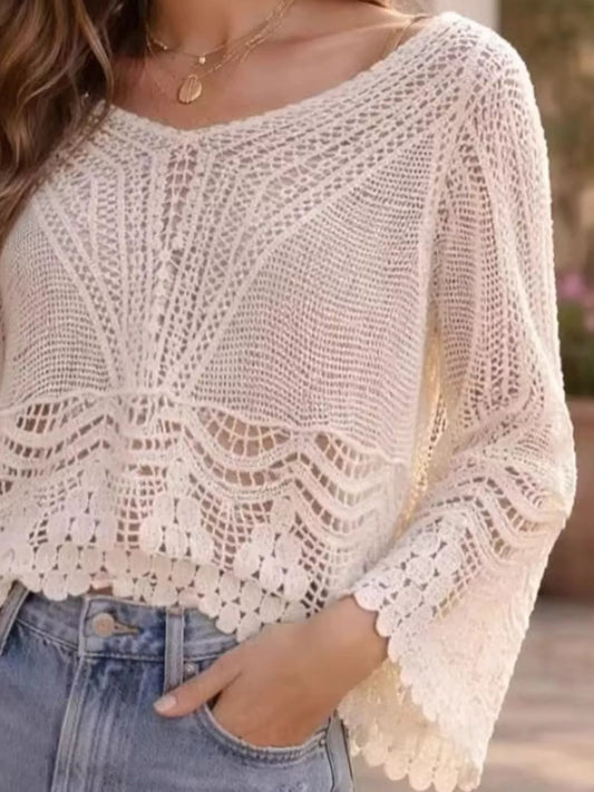Lightweight Crochet Knit Cover Up Crochet Tops The Nichole Collection - Official Site