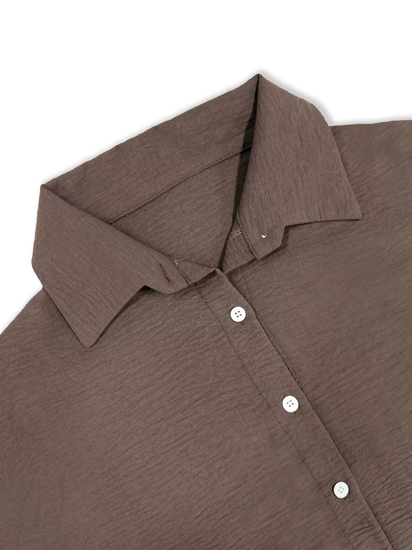 Long Sleeve Shirt and Wide Leg Pants Set Women's Sets The Nichole Collection