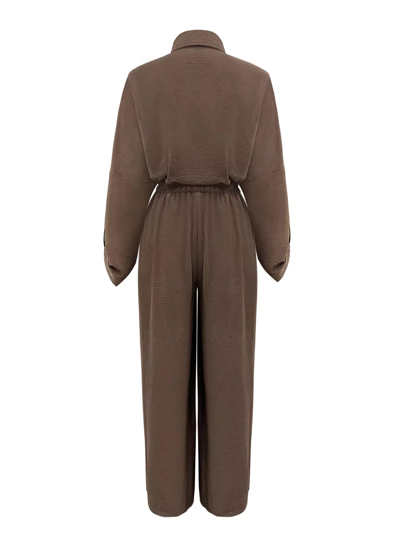 Long Sleeve Shirt and Wide Leg Pants Set Women's Sets The Nichole Collection