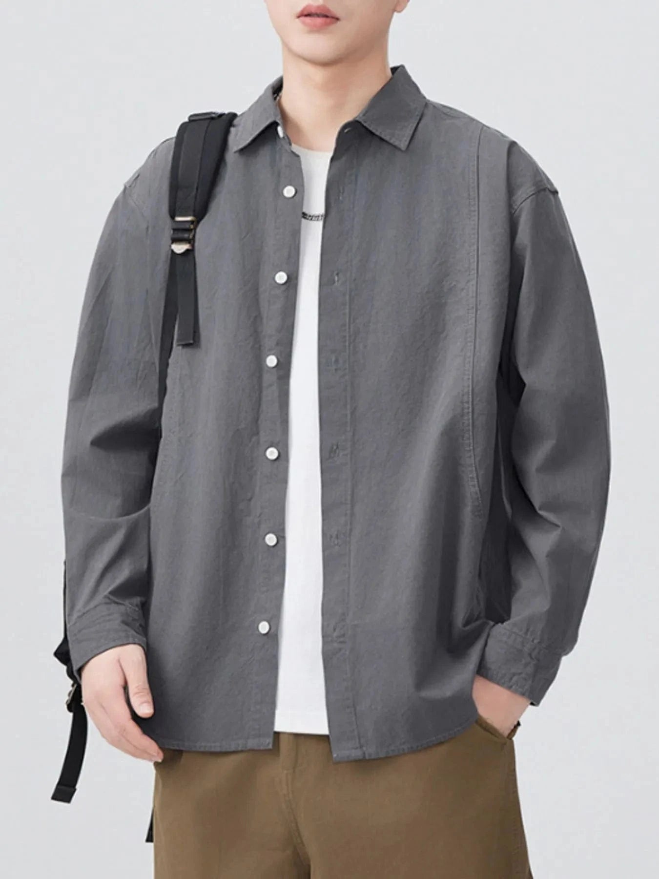 Men's 100% Cotton Button Down Long Sleeve Shirt The Nichole Collection