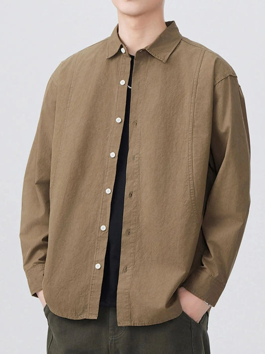 Men's 100% Cotton Button Down Long Sleeve Shirt The Nichole Collection