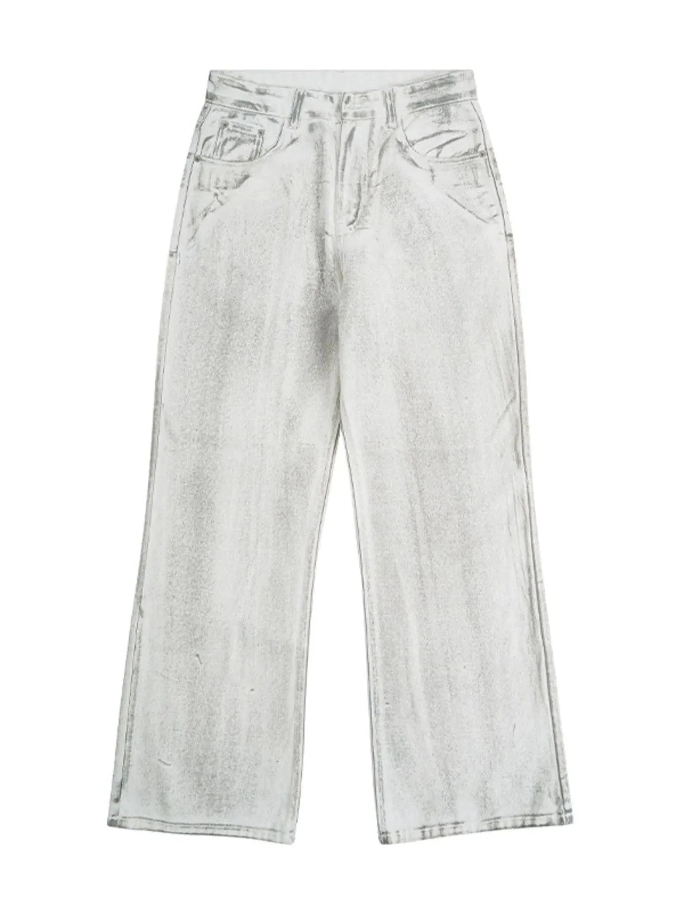 Men's 100% Cotton Relaxed Fit Washed Wide Leg Jeans The Nichole Collection