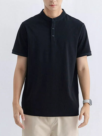 Men's Button Detail Short Sleeve T-Shirt | The Nichole Collection