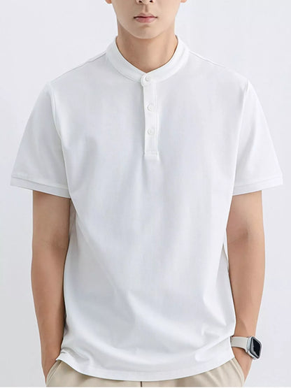 Men's Button Detail Short Sleeve T-Shirt | The Nichole Collection