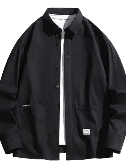 Men's Button Up Long Sleeve Shirt Black / M The Nichole Collection