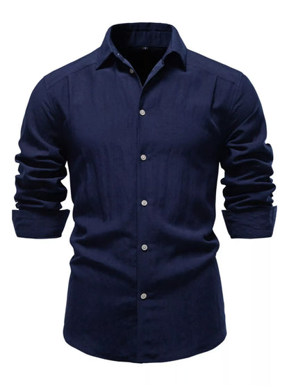 Men's Casual Button Up Long Sleeve Shirt | The Nichole Collection