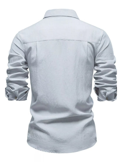 Men's Casual Button Up Long Sleeve Shirt | The Nichole Collection