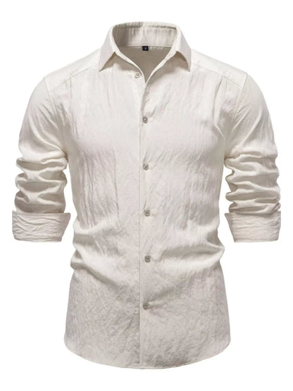 Men's Casual Button Up Long Sleeve Shirt | The Nichole Collection