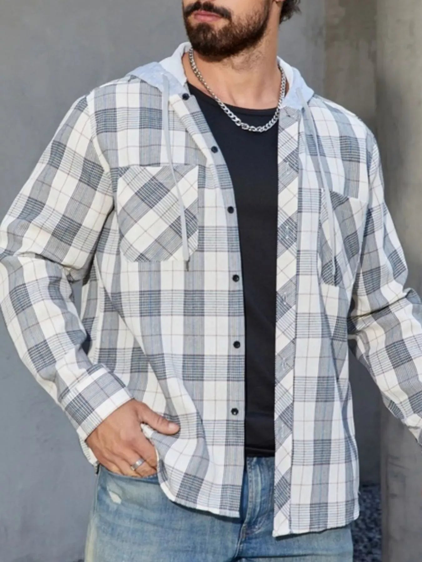 Men's Casual Plaid Long Sleeve Shirt The Nichole Collection