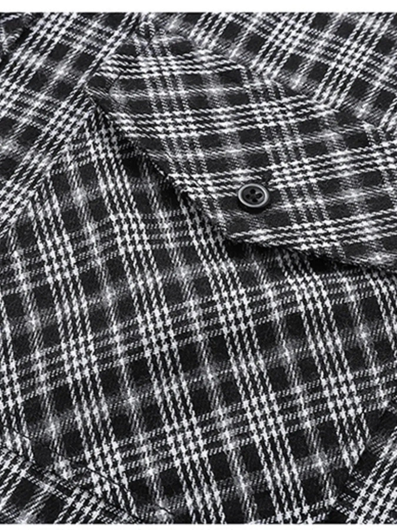 Men's Casual Plaid Long Sleeve Shirt Trendsi