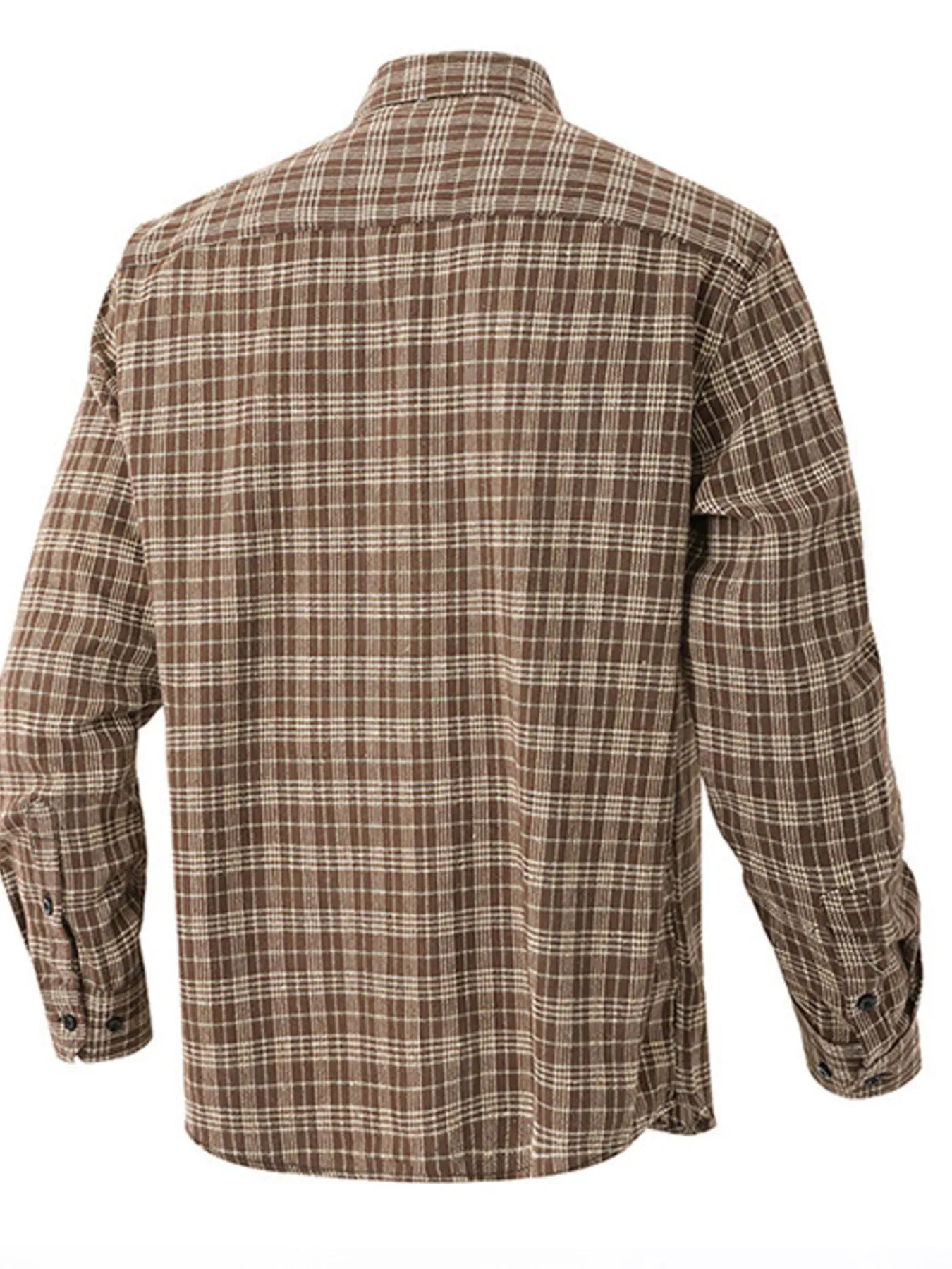 Men's Casual Plaid Long Sleeve Shirt Trendsi