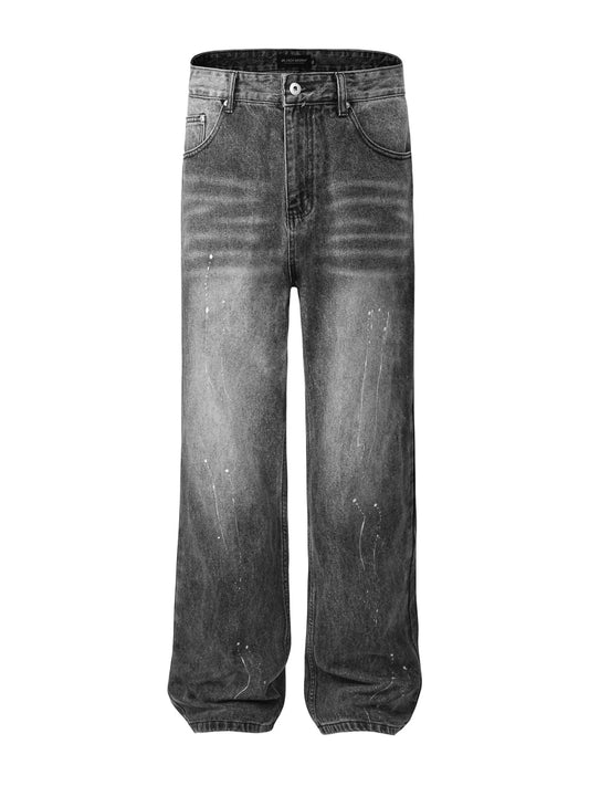 Men's Cat's Whisker Washed Straight Jeans Smoke Gray / S Jonathan M Collection