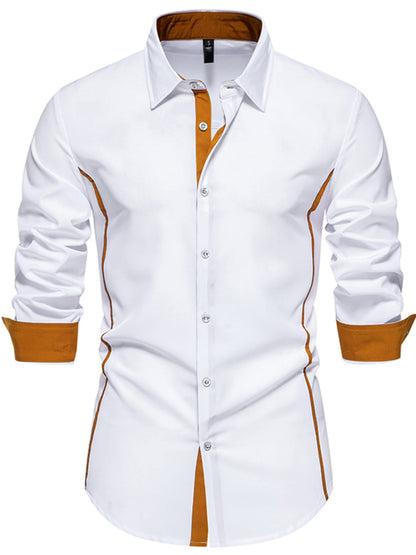 Men's Contrast Trim Button-Down Shirt | The Nichole Collection