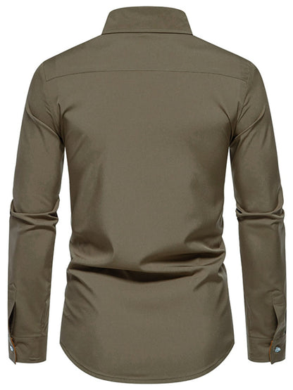 Men's Contrast Trim Button-Down Shirt | The Nichole Collection