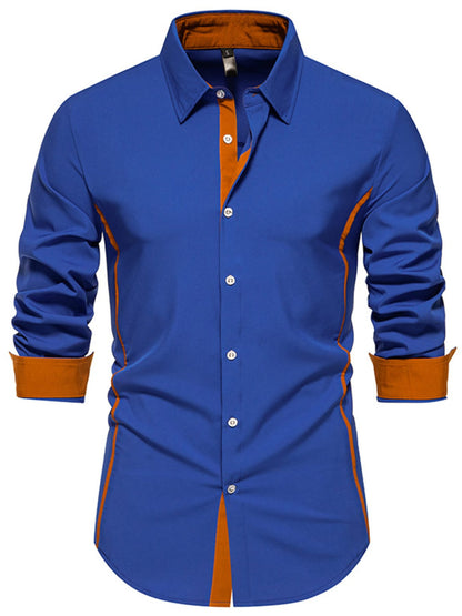 Men's Contrast Trim Button-Down Shirt | The Nichole Collection