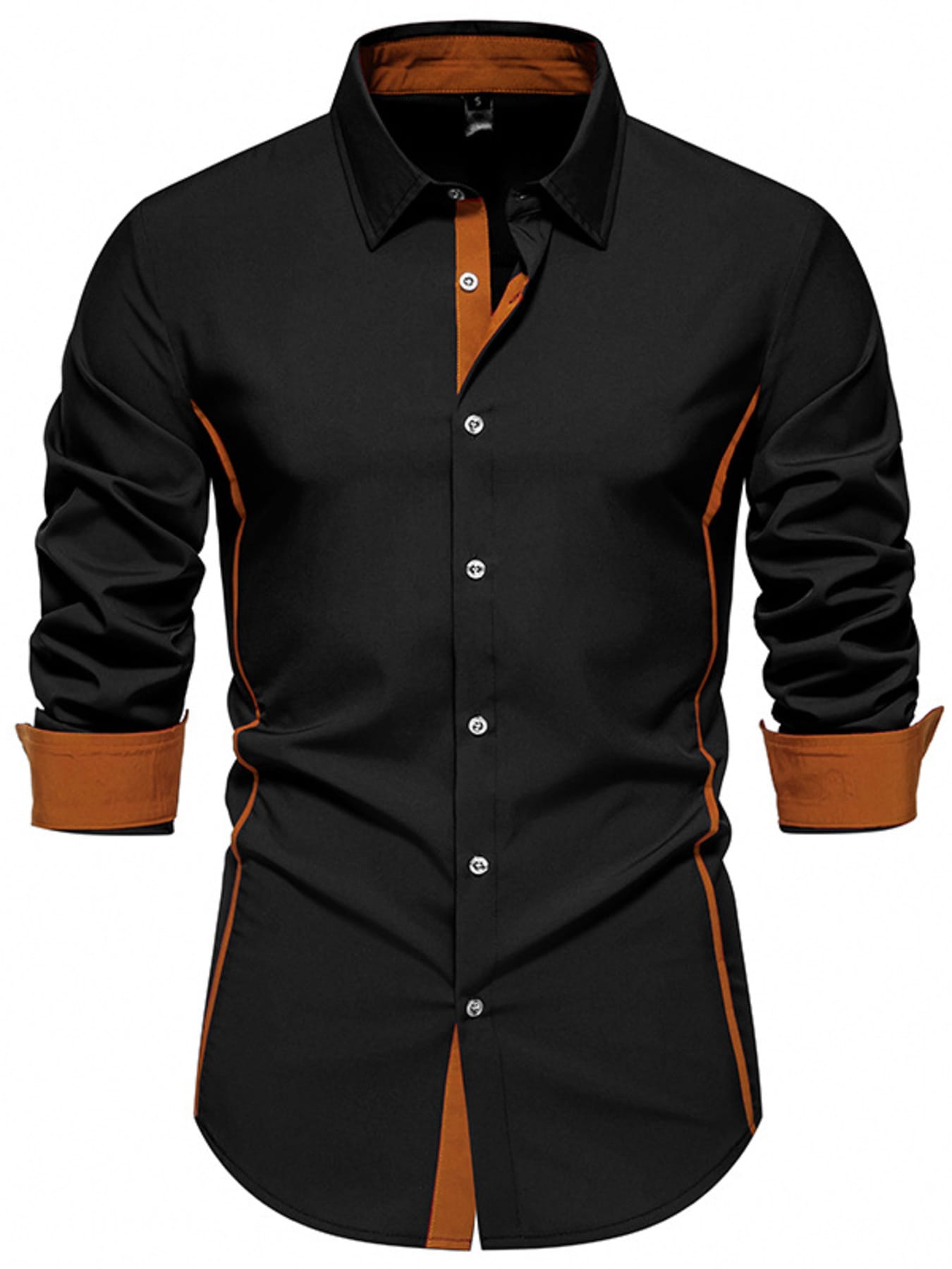 Men's Contrast Trim Button-Down Shirt | The Nichole Collection