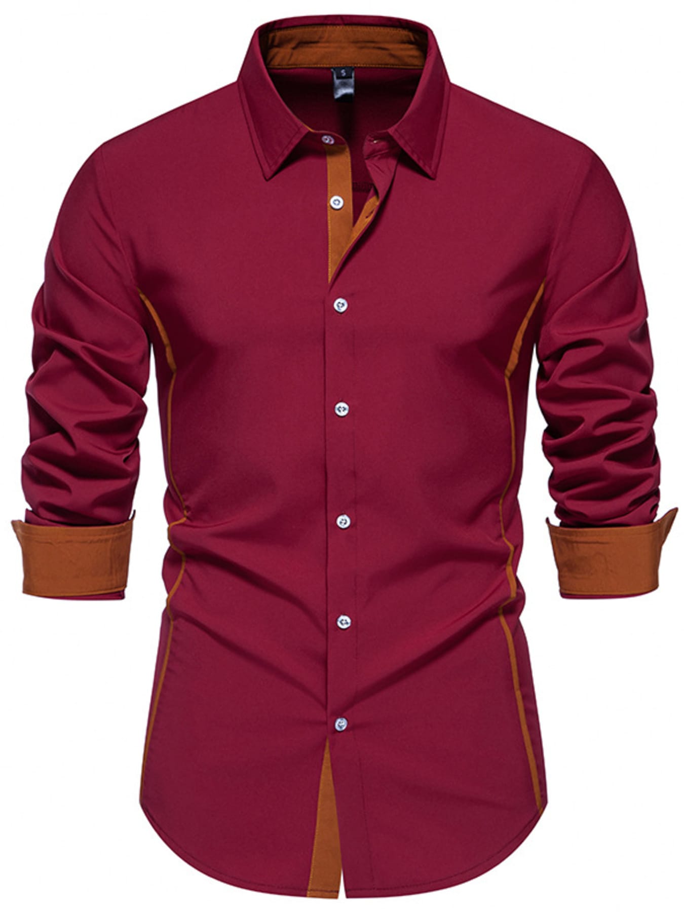 Men's Contrast Trim Button-Down Shirt | The Nichole Collection
