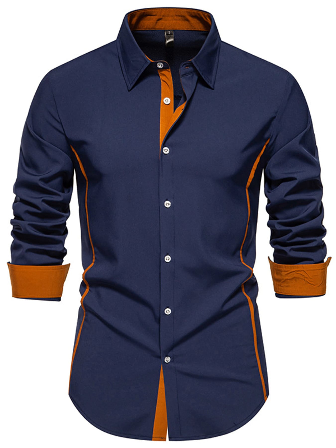 Men's Contrast Trim Button-Down Shirt | The Nichole Collection