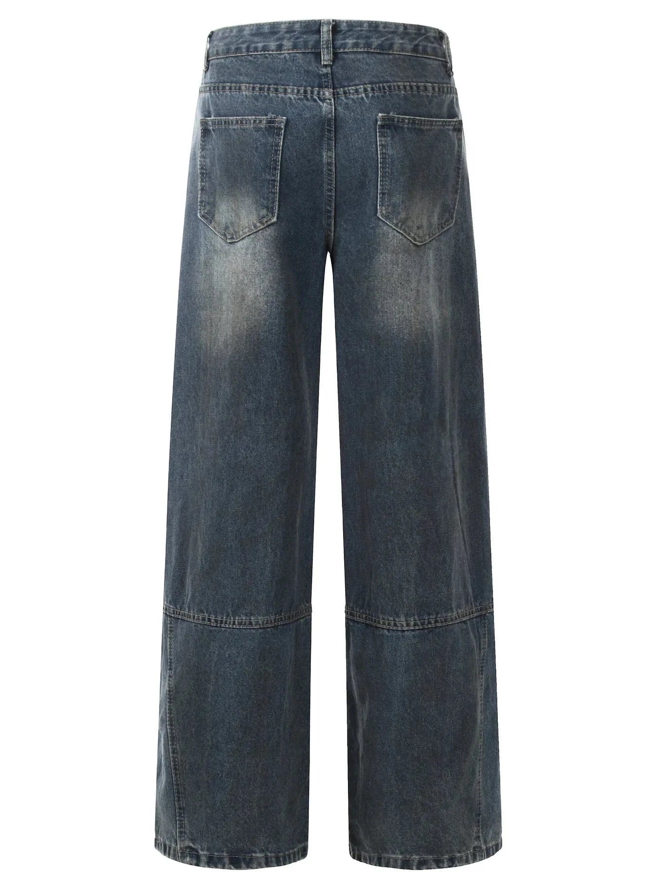 Men's Distressed Wide-Leg Vintage Jeans Trendsi