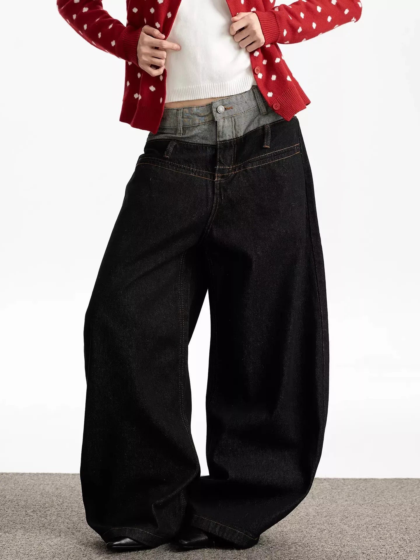 Men's Double Waist Wide Leg Jeans The Nichole Collection