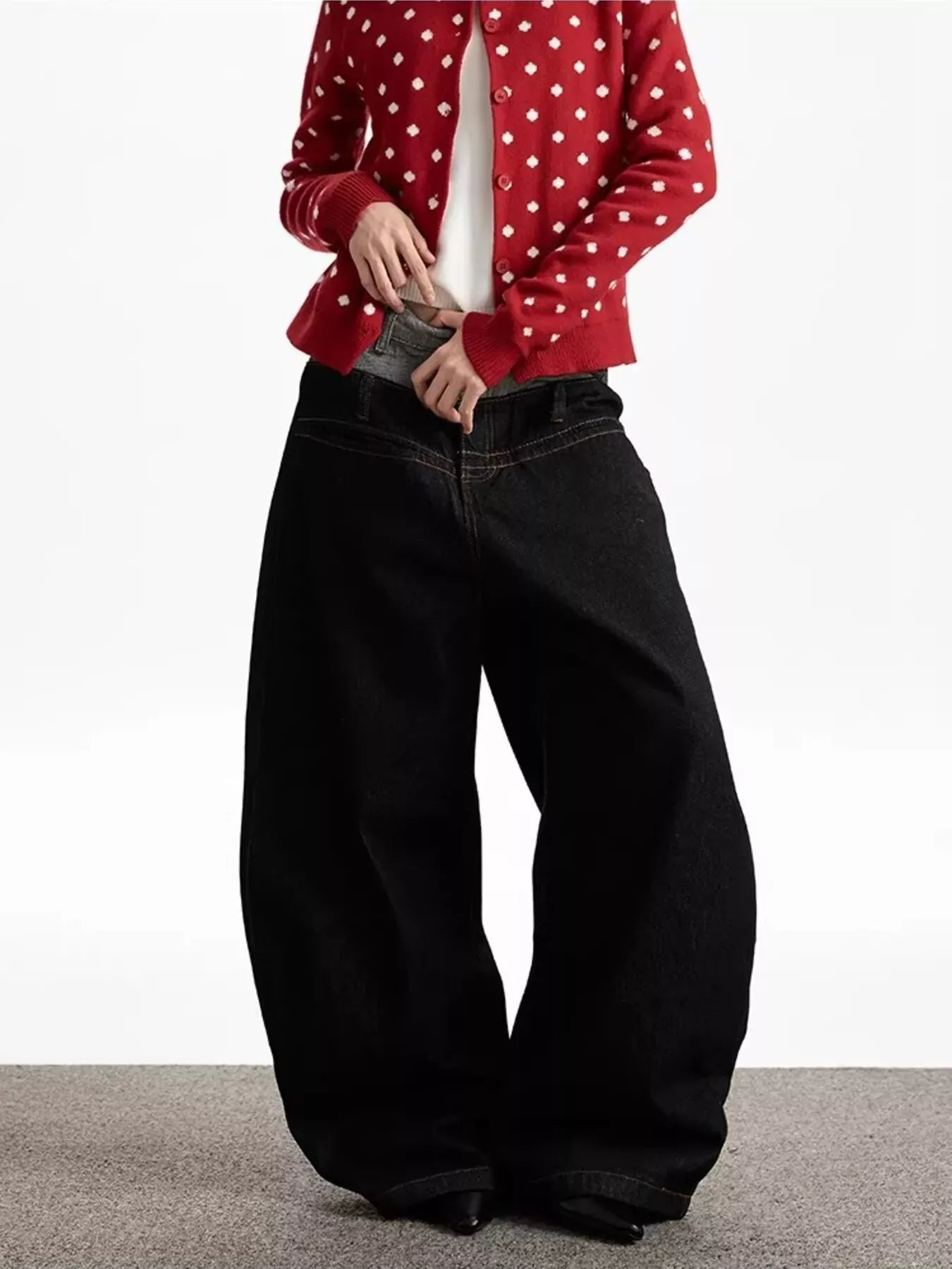 Men's Double Waist Wide Leg Jeans The Nichole Collection