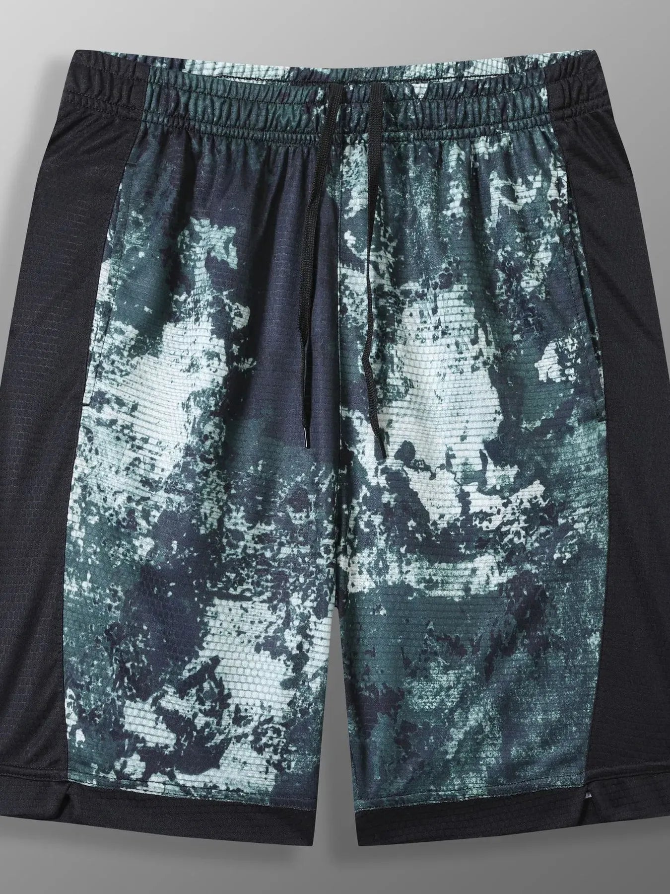 Men's Full Size Abstract Print Shorts Plus Size Military Green / XS The Nichole Collection