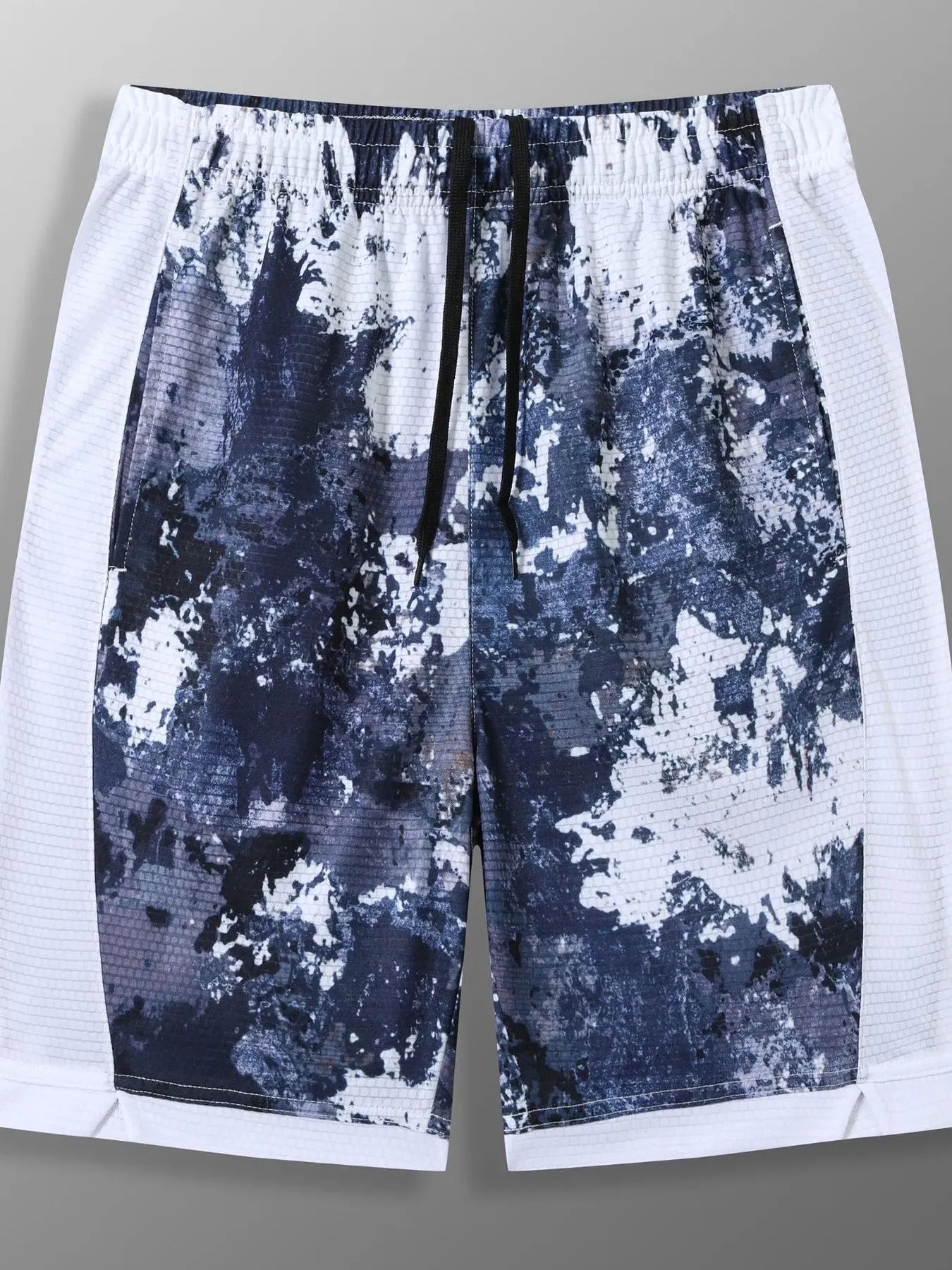 Men's Full Size Abstract Print Shorts Plus Size Navy Blue / XS The Nichole Collection