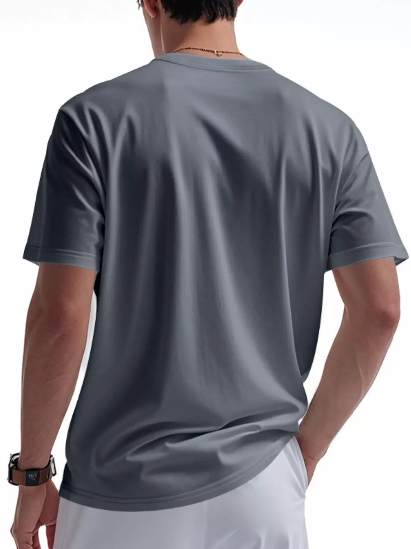 Men's Casual Button Detail Short Sleeve T-Shirt | The Nichole Collection